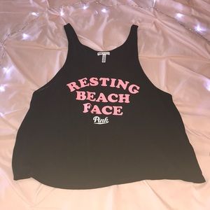 Victoria’s Secret PINK resting beach face tank top